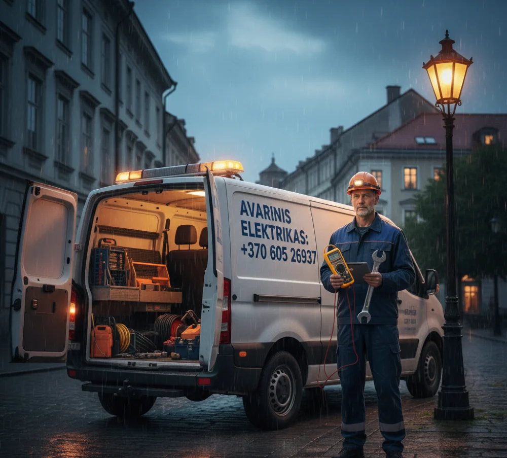 Avarinis elektrikas Vilniuje